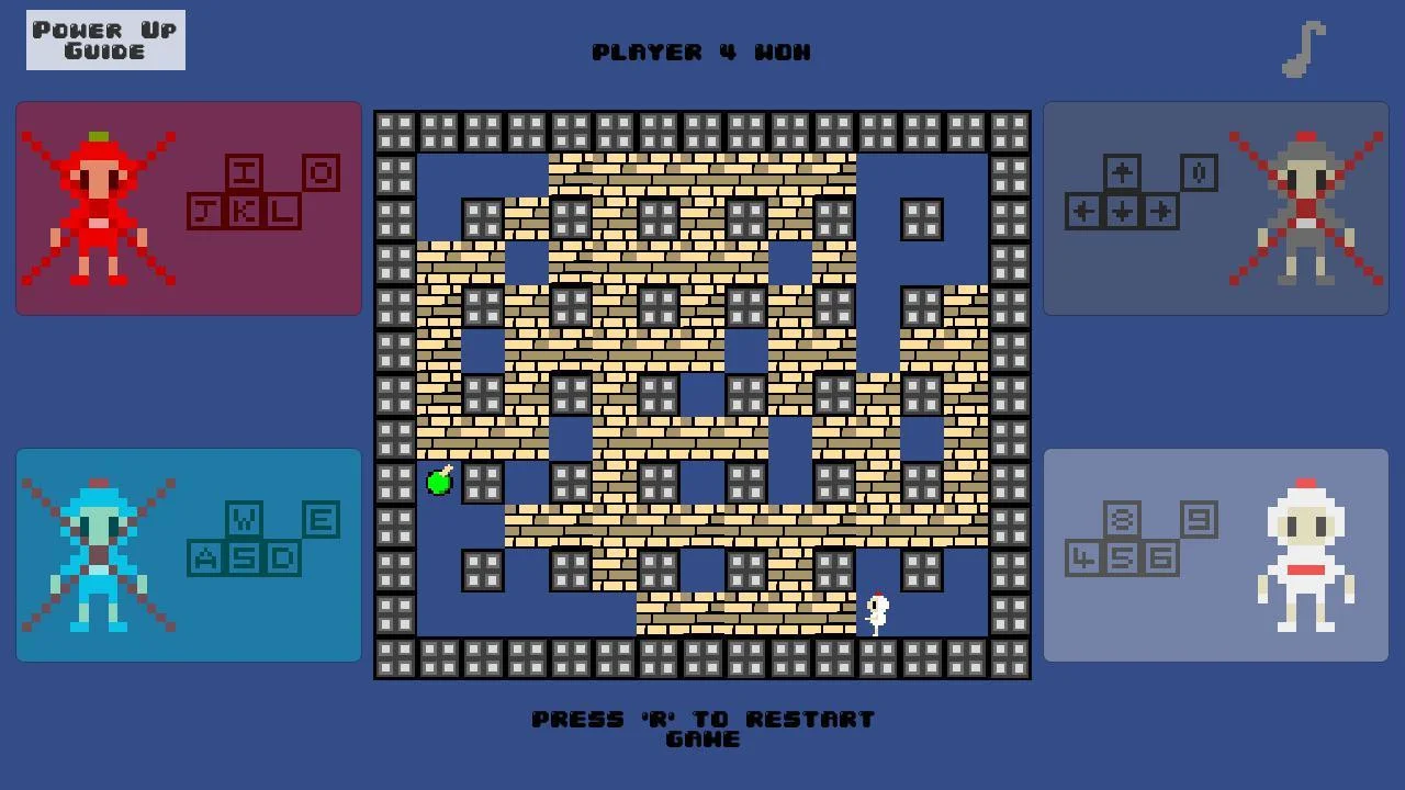 Рецензии Bomberman Clone Local Multiplayer (itch)