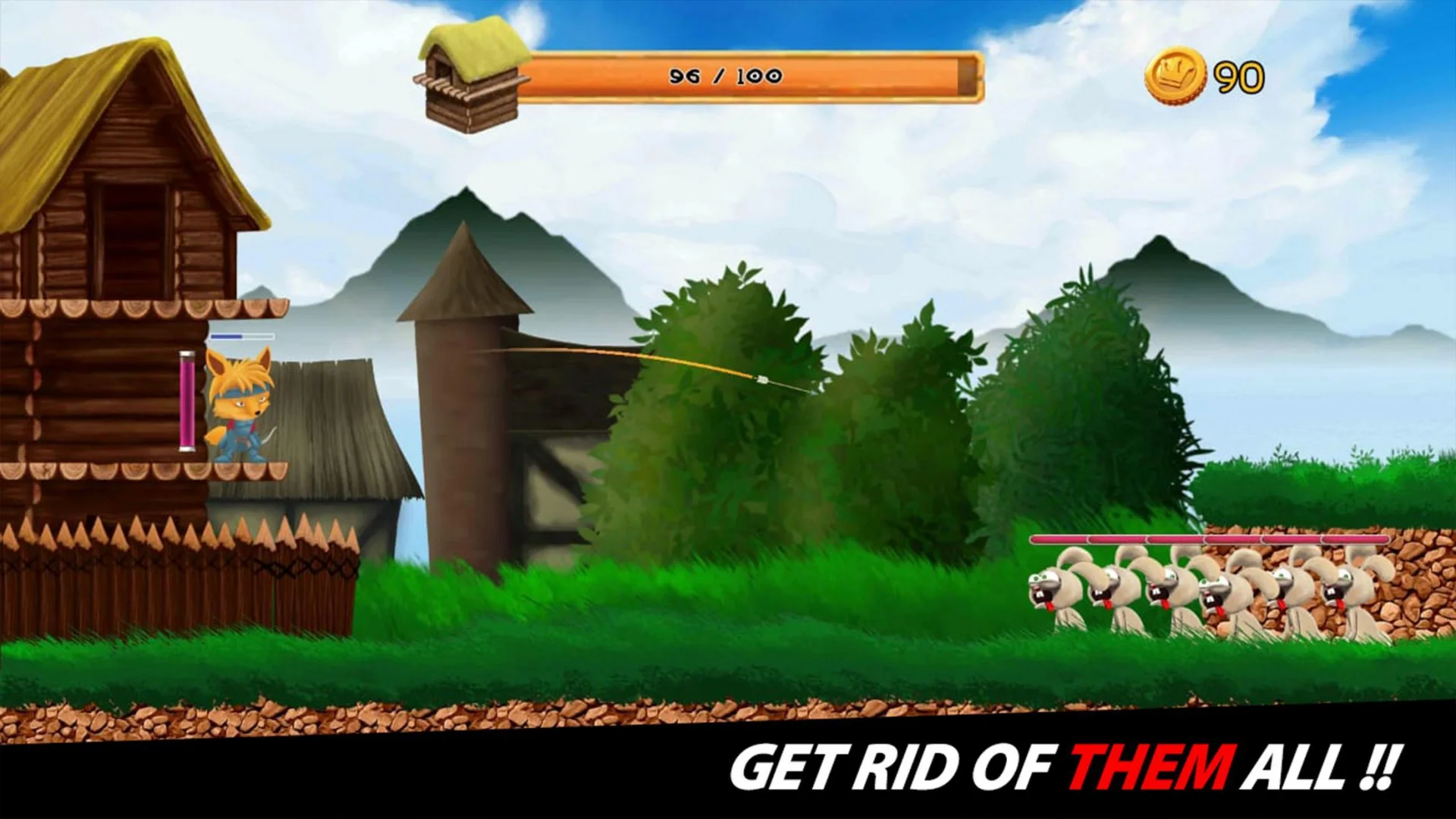 Bunnies Begone! - Archery Battle Defense (itch)