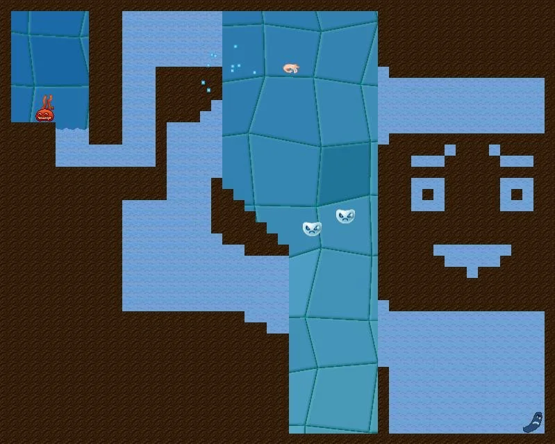 Flappy Shrimp Ninja Blob VS Blue Water Saussage ! (itch)