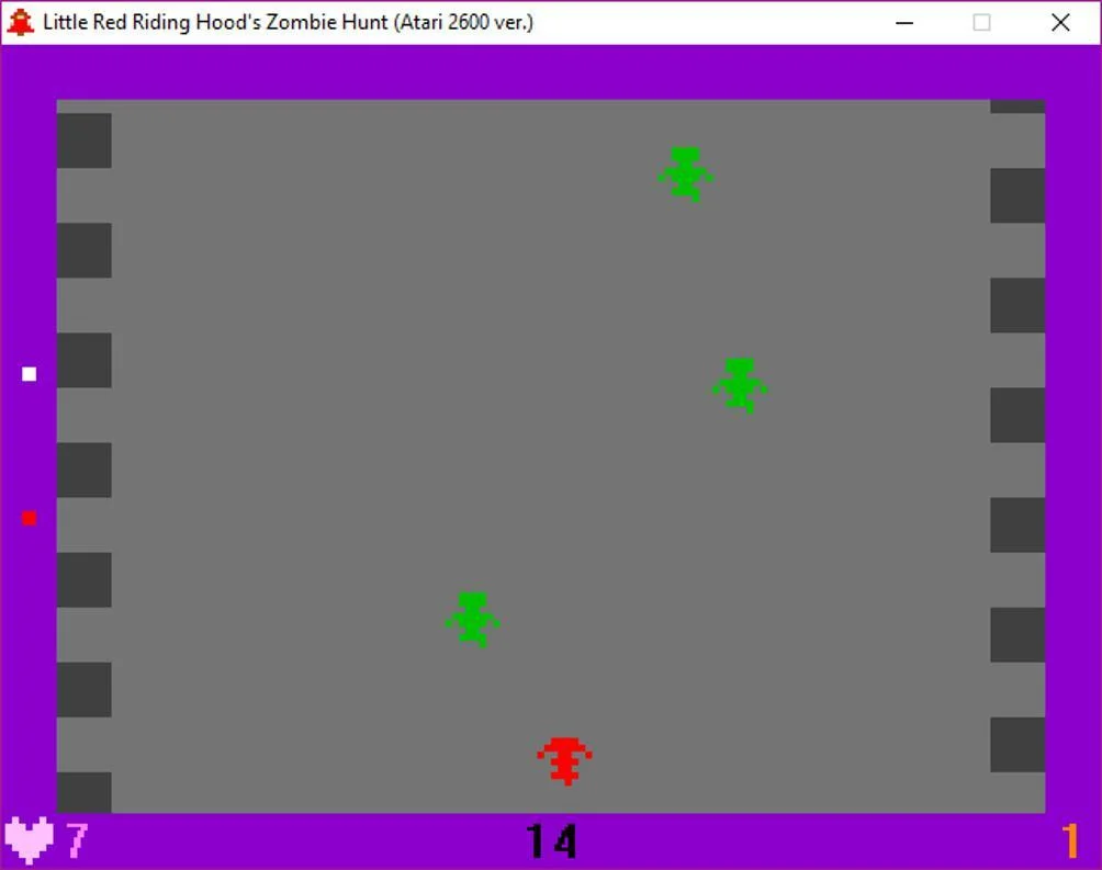 Little Red Riding Hood’s Zombie Hunt (Atari 2600 version) (itch) Little Red Riding Hood’s Zombie Hunt (Atari 2600 version) (itch)