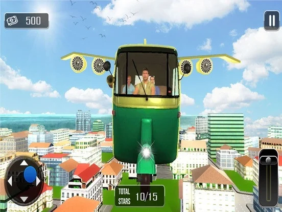 Futuristic Flying tuk tuk rickshaw simulator 3D Futuristic Flying tuk tuk rickshaw simulator 3D