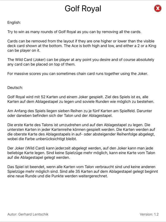 Golf Royal Solitaire Golf Royal Solitaire