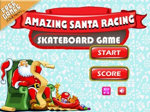 Amazing Santa Racing Skateboard Game Amazing Santa Racing Skateboard Game