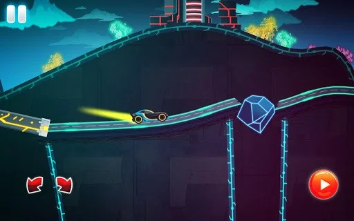 Neon Rider Drives Sports Car Neon Rider Drives Sports Car