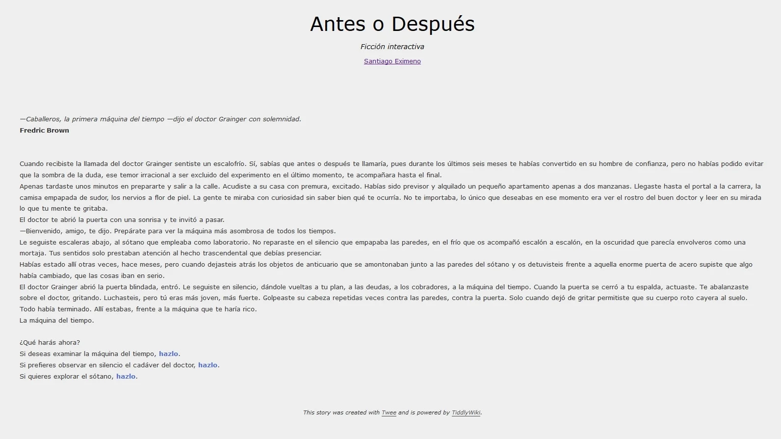 Antes o después (itch)