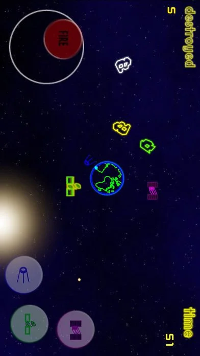 Neon Asteroids Attack