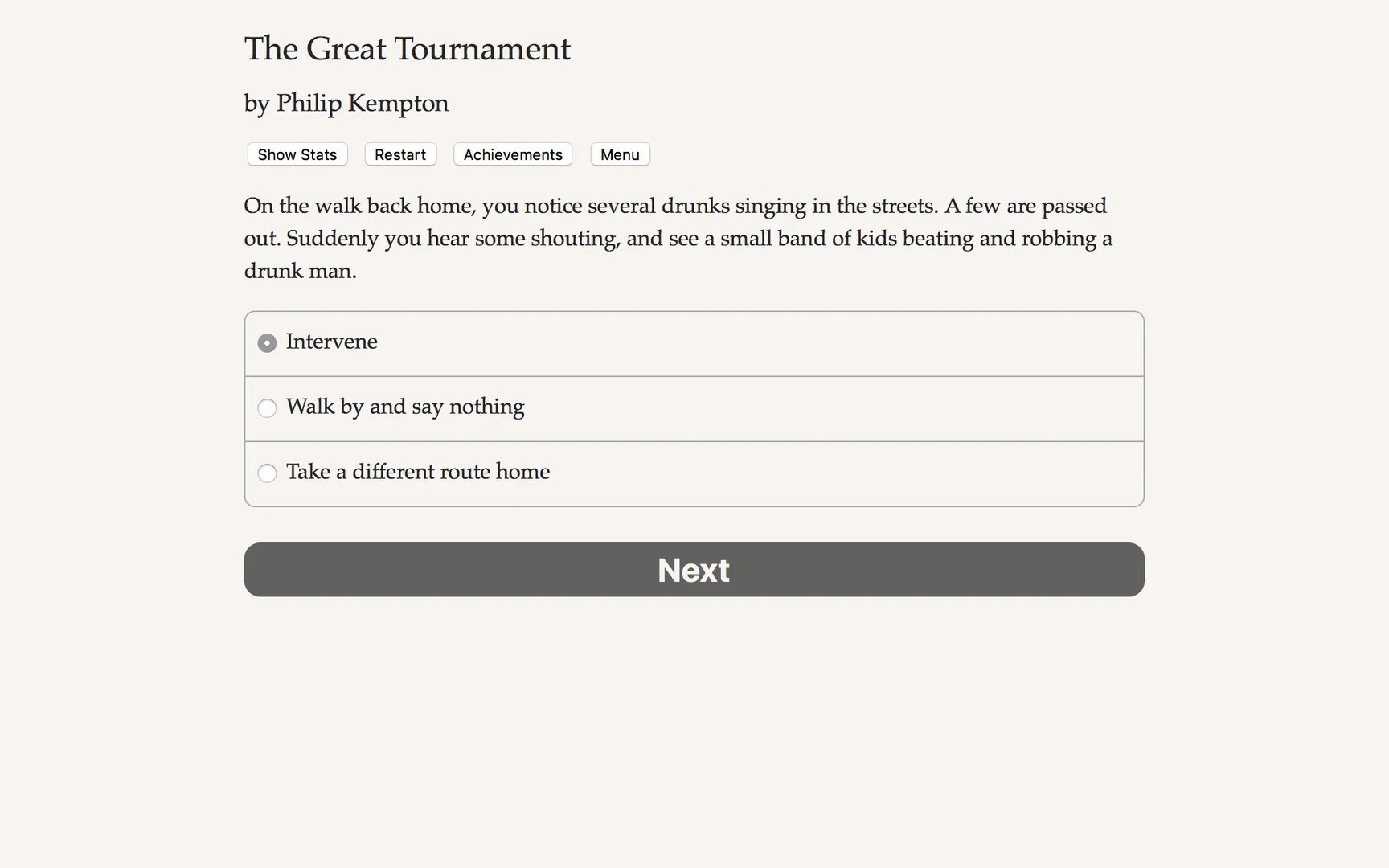 The Great Tournament The Great Tournament