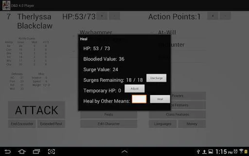 D&D 4.0 Character Sheet D&D 4.0 Character Sheet