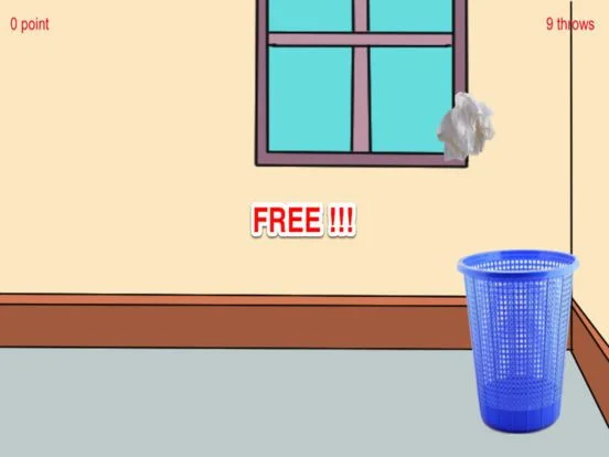 A Paper Ball Throw Into Bin A Paper Ball Throw Into Bin