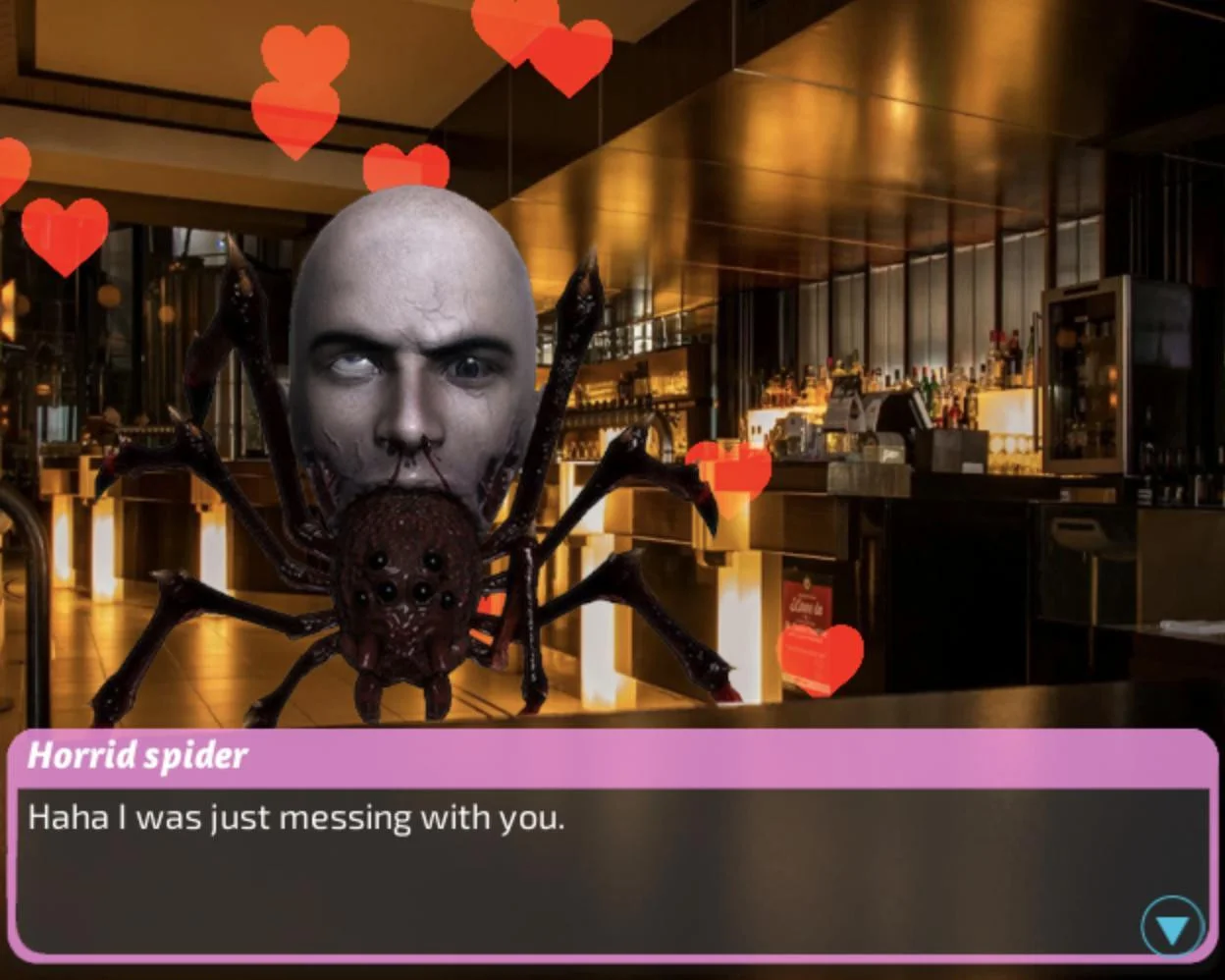 A Horrible Evil Spider Head Love Story (itch) A Horrible Evil Spider Head Love Story (itch)
