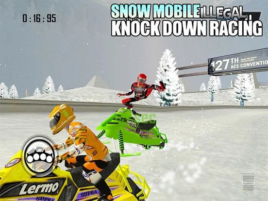 SnowMobile Illegal Bike Racing