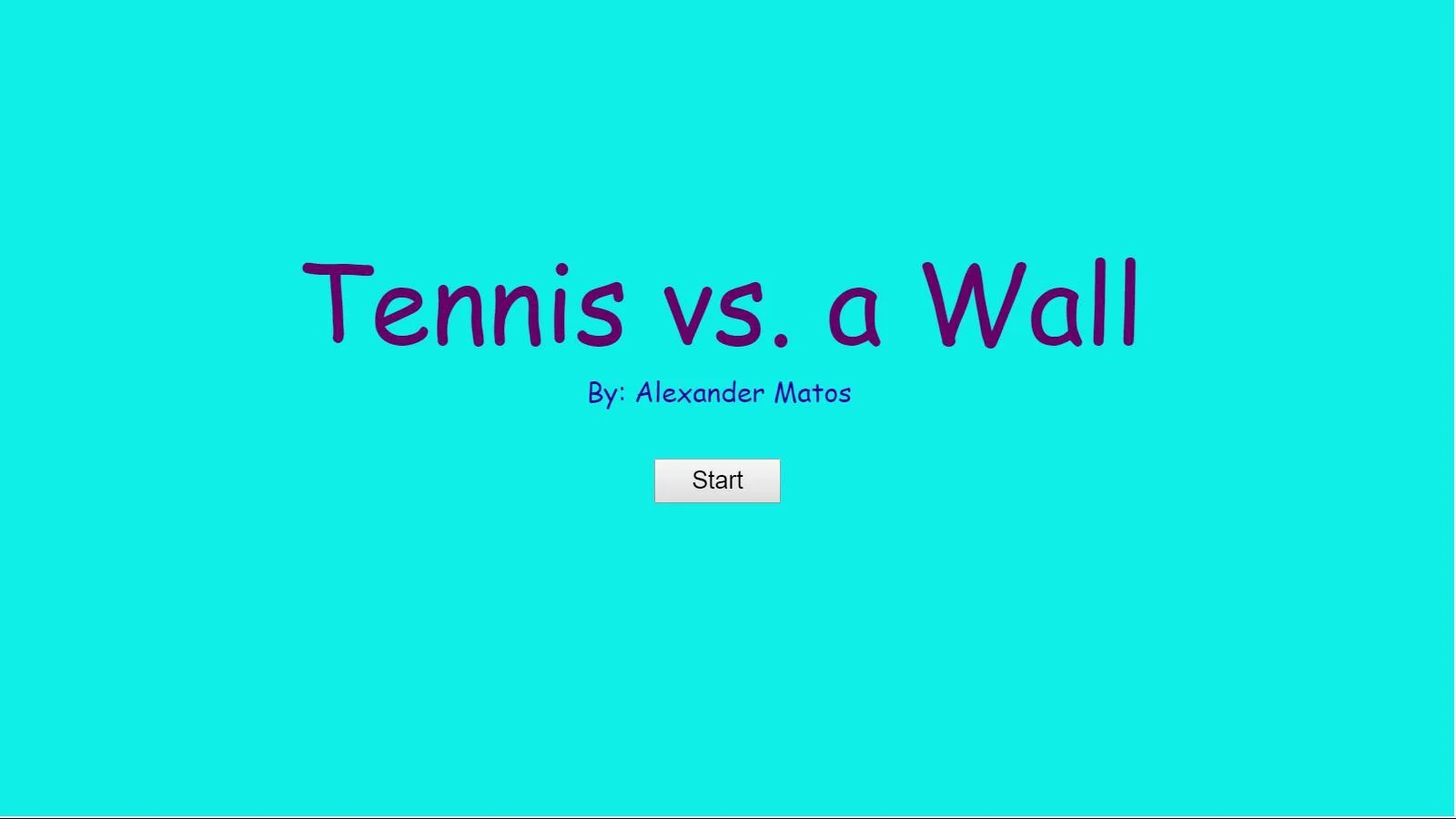 Tennis vs. a Wall (itch) Tennis vs. a Wall (itch)