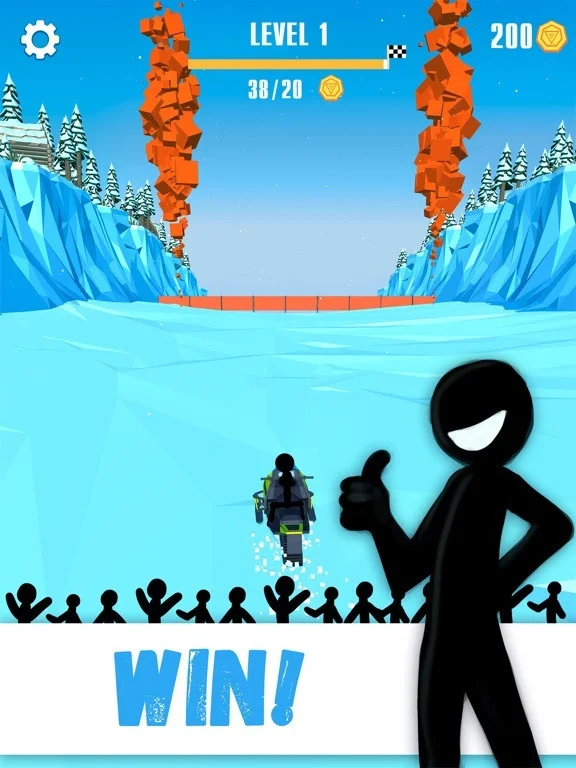 Snowmobile Stickman: Flip Race Snowmobile Stickman: Flip Race