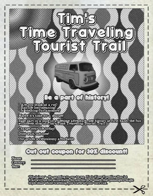 Tim's Time Traveling Tourist Trail (itch) Tim's Time Traveling Tourist Trail (itch)