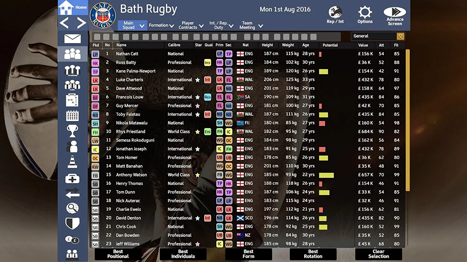 Rugby Union Team Manager 2017 Rugby Union Team Manager 2017
