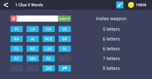 1 Clue 5 Words - Word Game 1 Clue 5 Words - Word Game