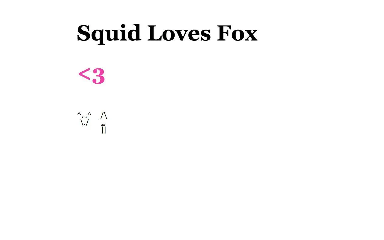 Squid loves Fox (itch) Squid loves Fox (itch)