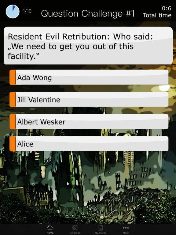 Zombie Quiz App for the Resident Evil Movies Zombie Quiz App for the Resident Evil Movies