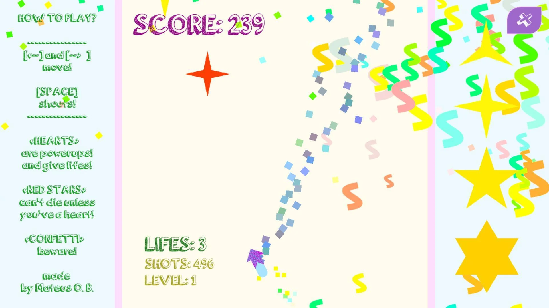 Рецензии Confetti Rocket (itch)