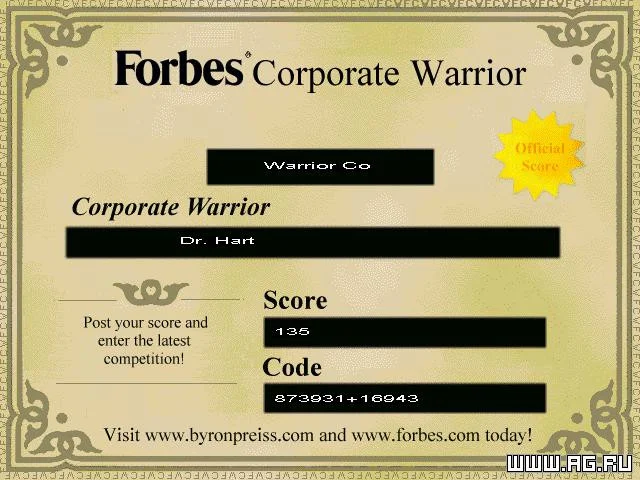 Forbes Corporate Warrior Forbes Corporate Warrior