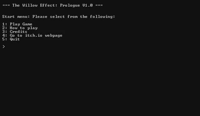 The Willow Effect: Prologue by Al Wyvern (itch) The Willow Effect: Prologue by Al Wyvern (itch)