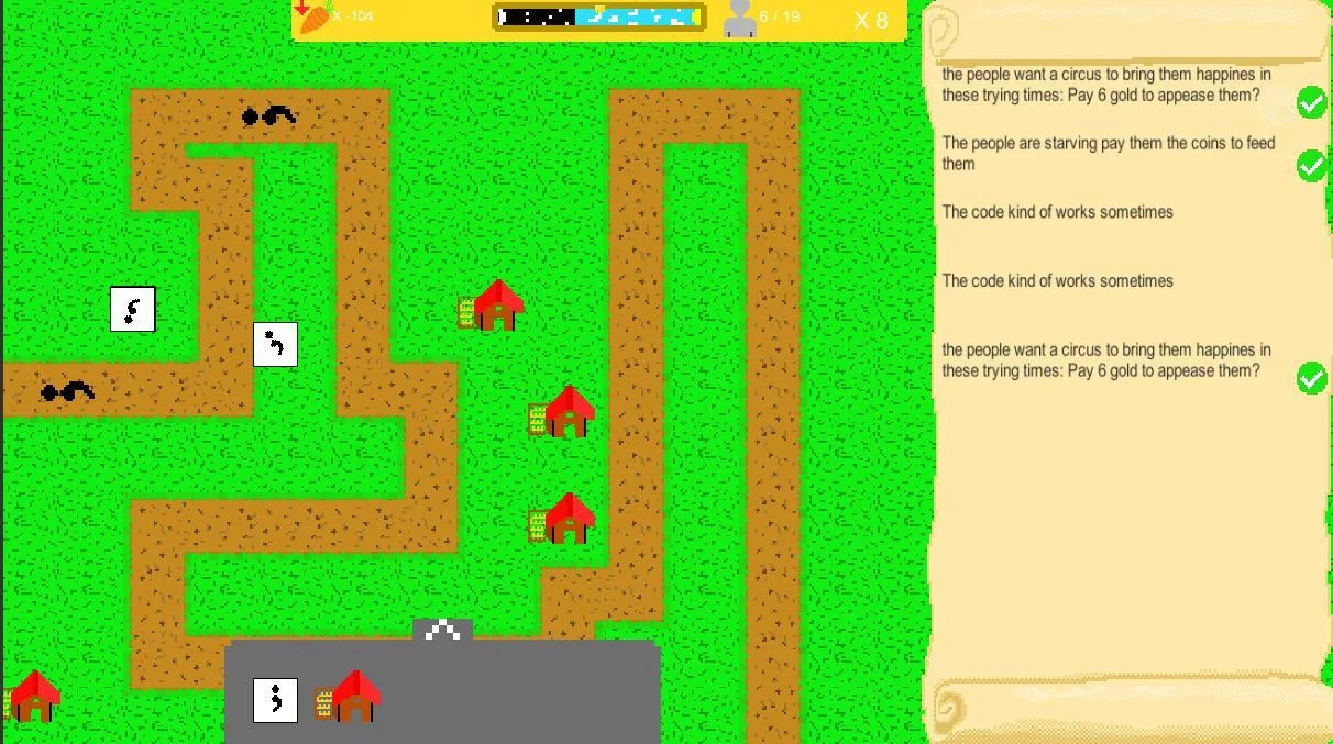 TD game protoType (itch, kingerso)