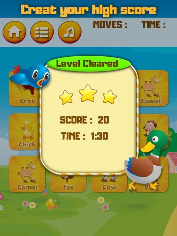 Animal The Card Match Game