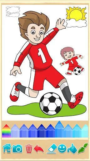 Football coloring book game Football coloring book game