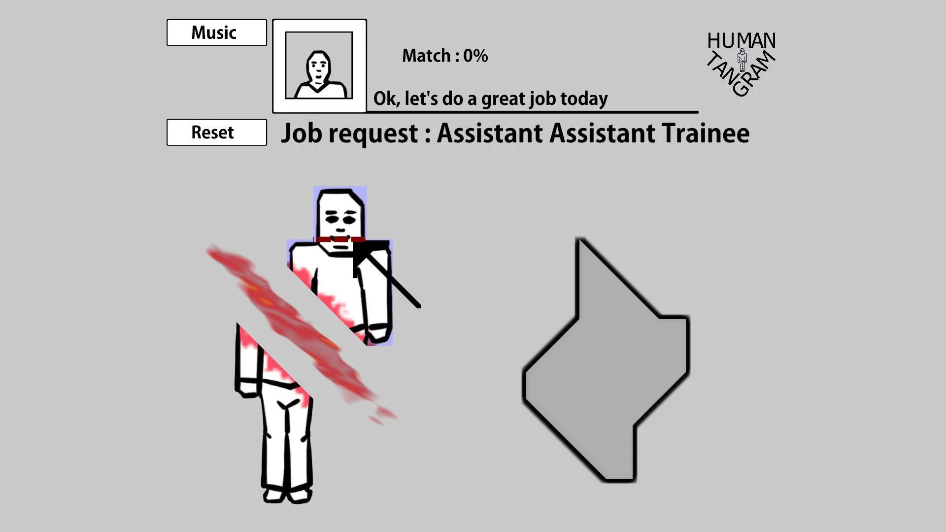 Рецензии Human Tangram (itch)