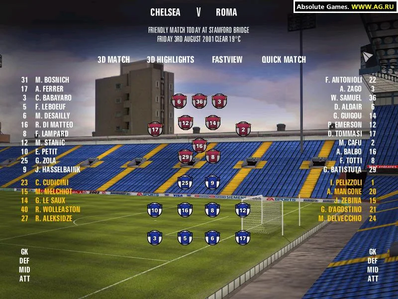 Новости о FA Premier League Football Manager 2002