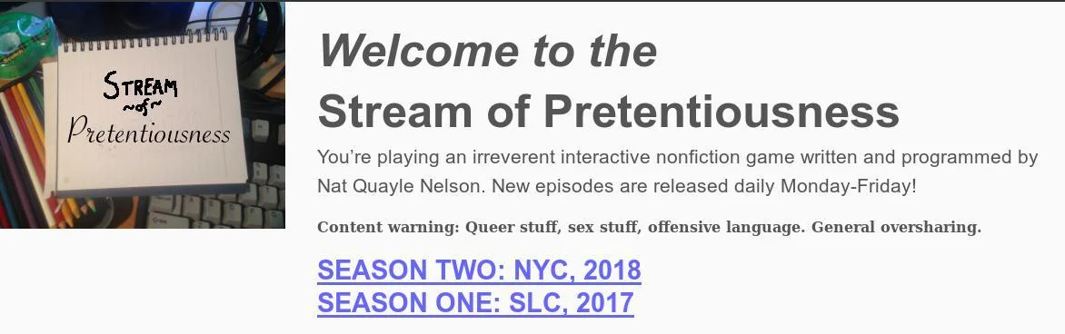 Stream of Pretentiousness (itch)
