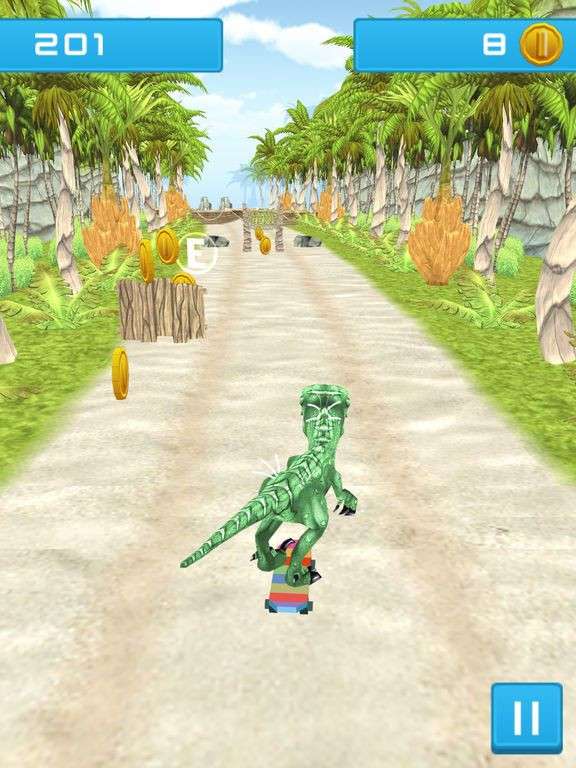 Jurassic Skate VelociRaptor. Dino Skating In Prehistoric Temple Wold Jurassic Skate VelociRaptor. Dino Skating In Prehistoric Temple Wold