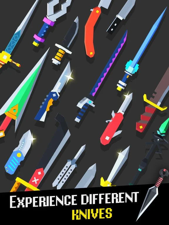 Knife Flip - Hit Geometry Cube Knife Flip - Hit Geometry Cube
