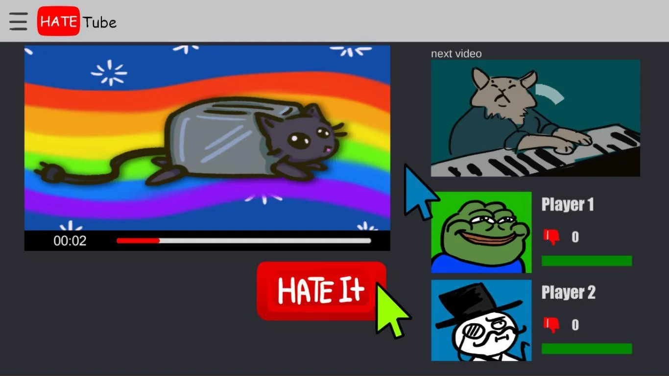 Рецензии HateTube (itch)