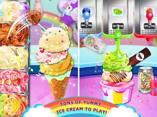 Rainbow Ice Cream - Unicorn Party Food Maker Rainbow Ice Cream - Unicorn Party Food Maker