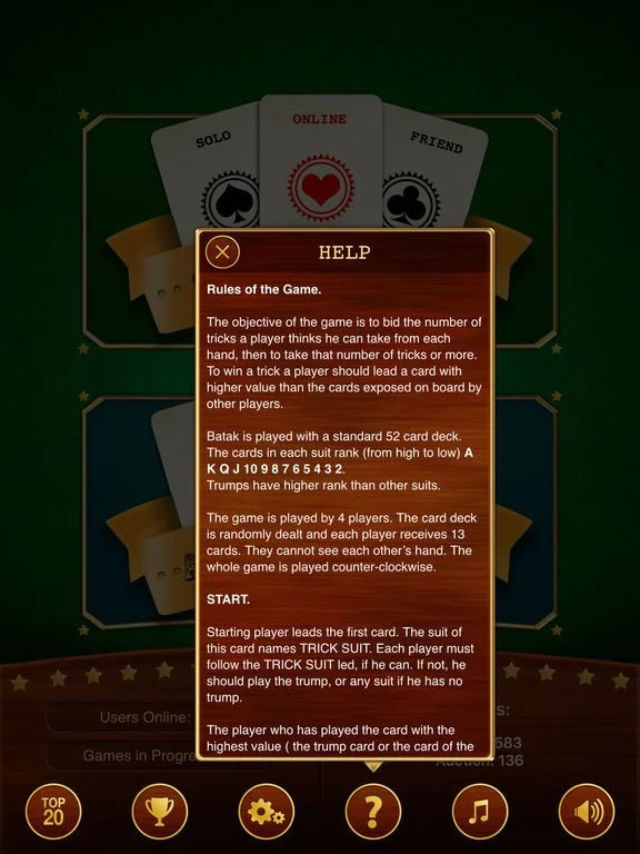 Batak - trick taking card game Batak - trick taking card game
