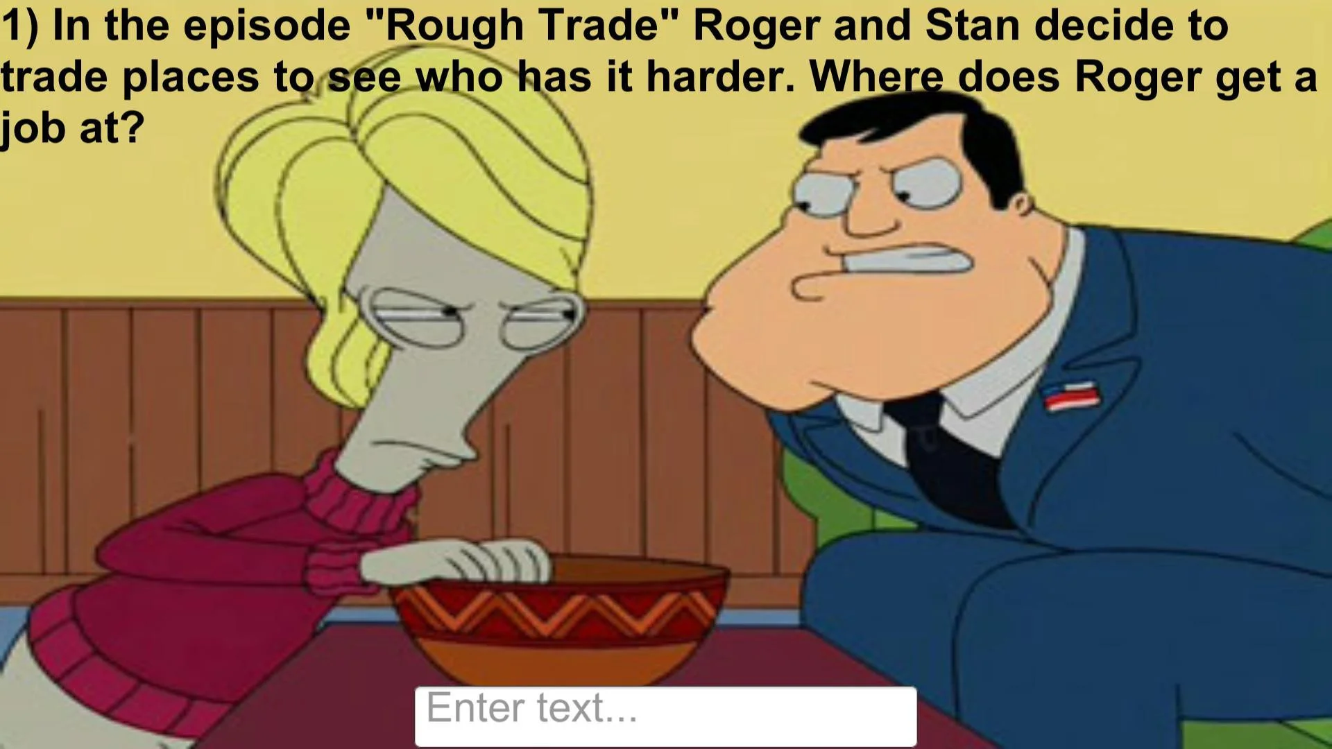 American Dad! Trivia Game (itch)