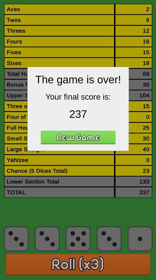 Yahtzee Roller (itch) Yahtzee Roller (itch)