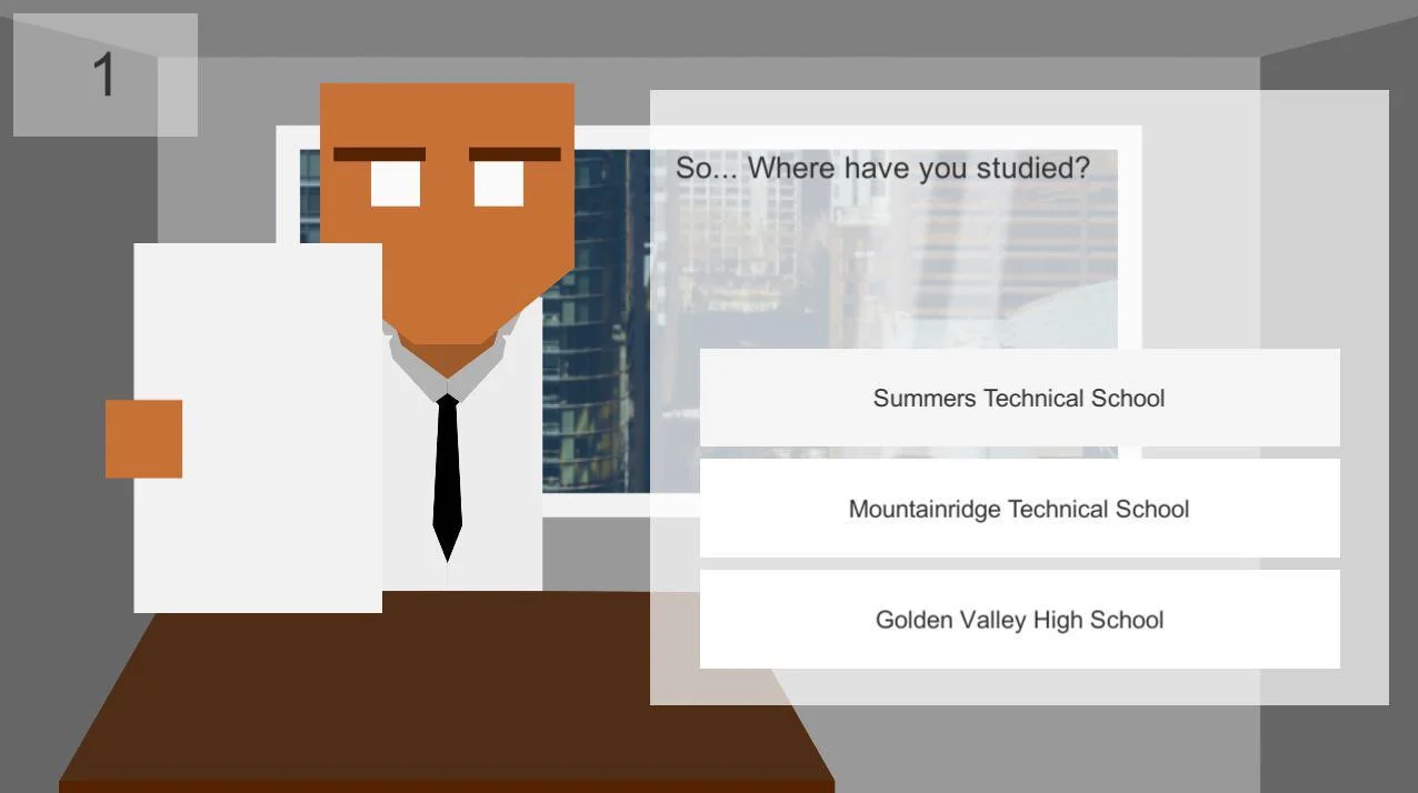 Resume: A Job Interview Simulator (itch) Resume: A Job Interview Simulator (itch)
