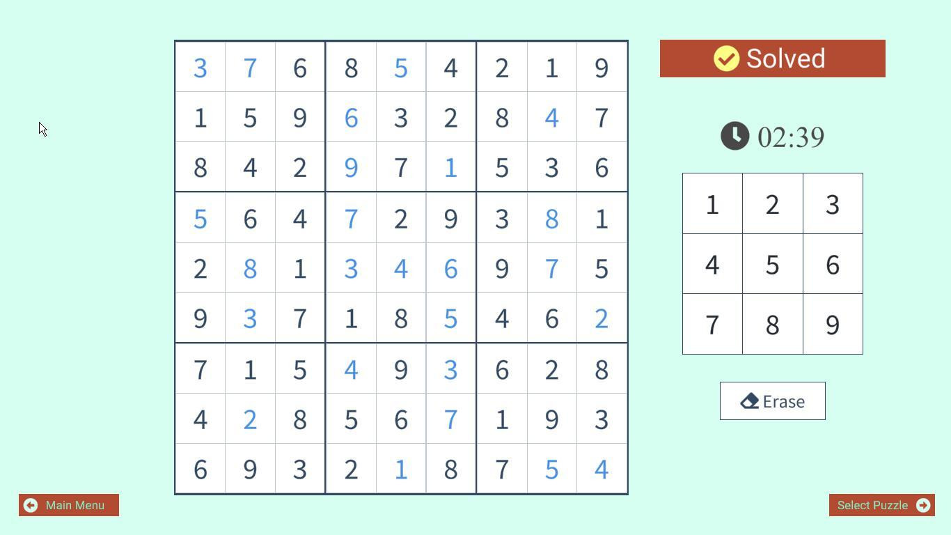 Sudoku Free (630 Boards) (itch)