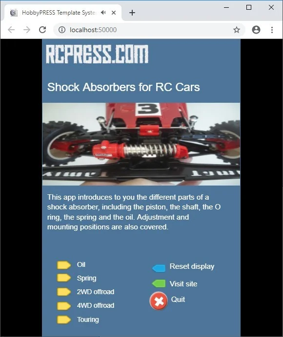 RCPRESS Shock Absorbers for RC Cars (itch) RCPRESS Shock Absorbers for RC Cars (itch)