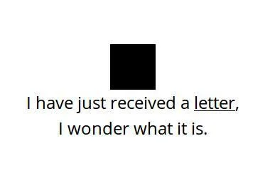 I have just received a letter (itch) I have just received a letter (itch)