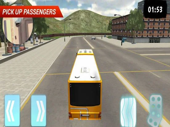 Coach Bus Driving City Coach Bus Driving City