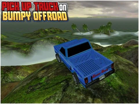 Pickup Truck On Bumpy Offroad