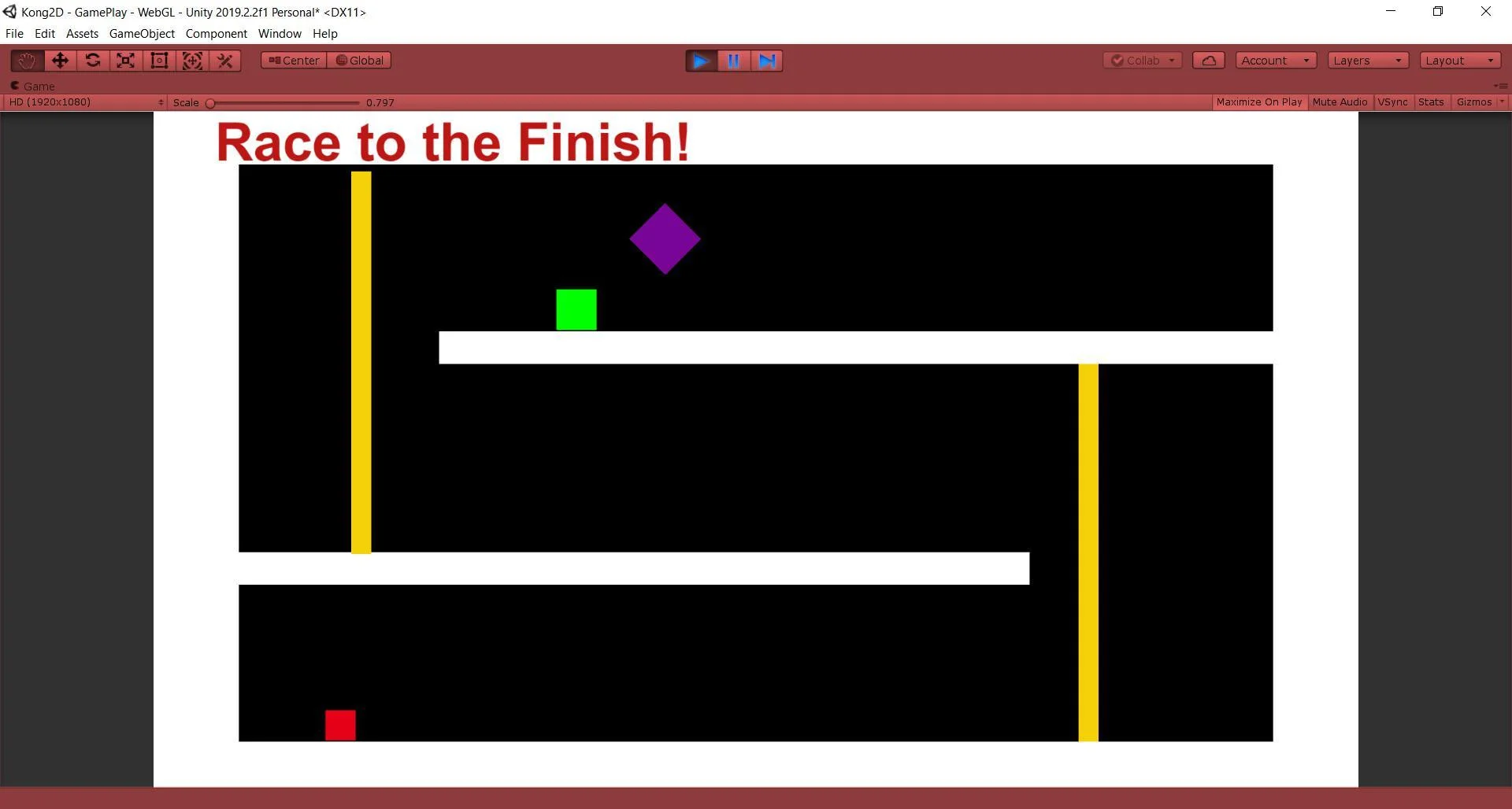 Kong2D made with primitives (itch)