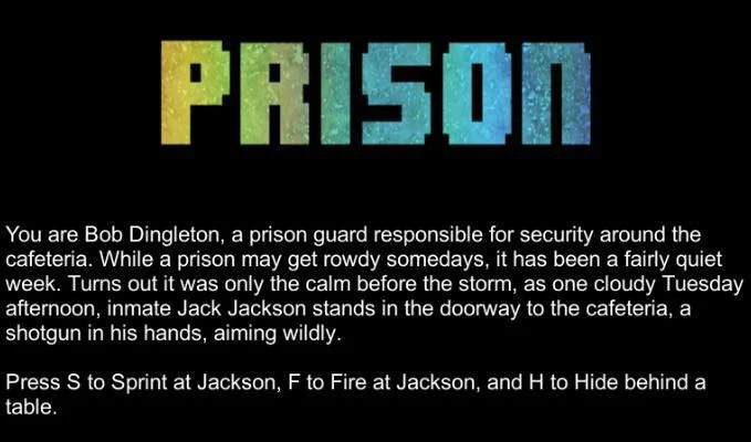 Prison Text Adventure (Marcomix) (itch) Prison Text Adventure (Marcomix) (itch)