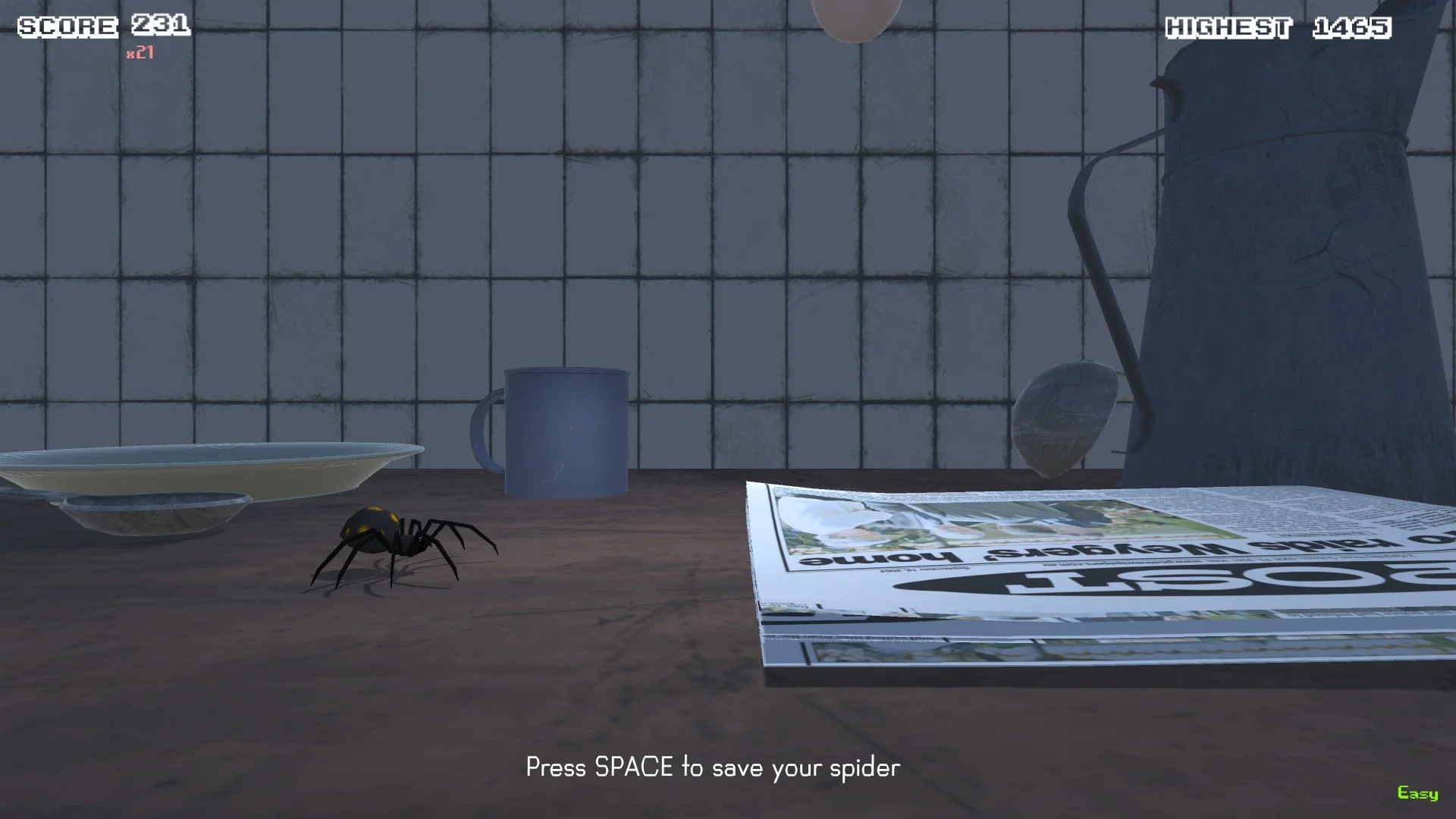 Holy shit! A spider!!! (itch)