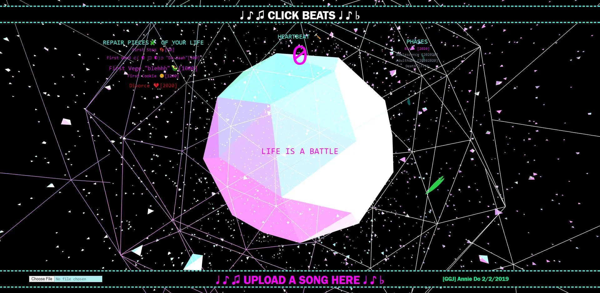 Global Game Jam 2020 [Click Beats] (itch)