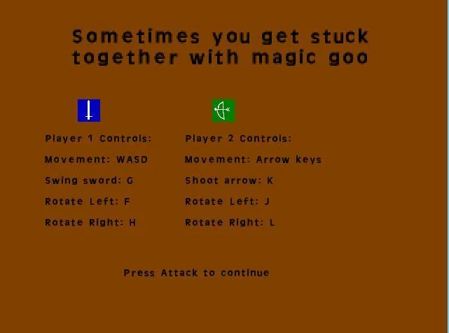 Sometimes you get stuck together with magic goo (itch)