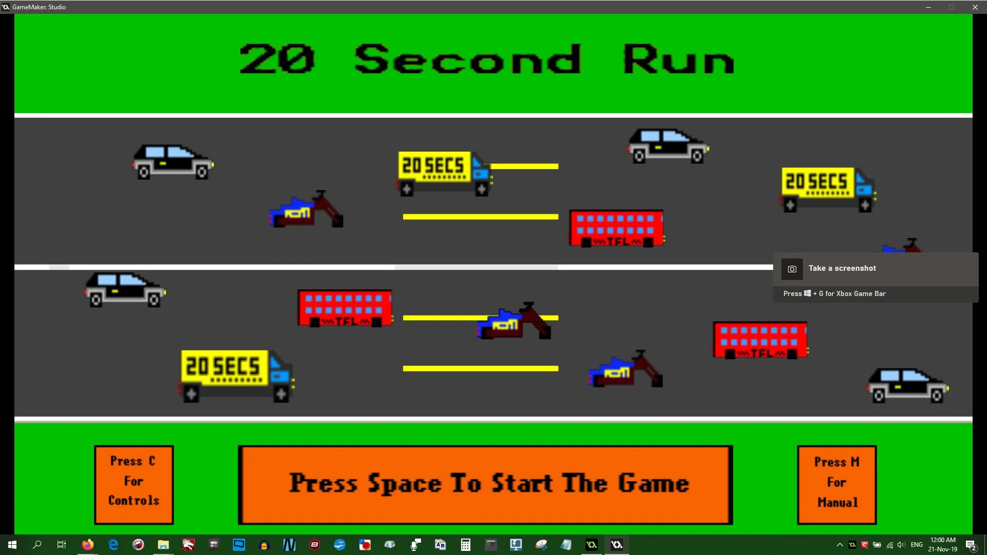20 Second Run (#GM20) (itch)